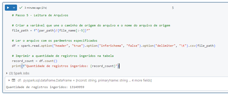 Code executed in step 5